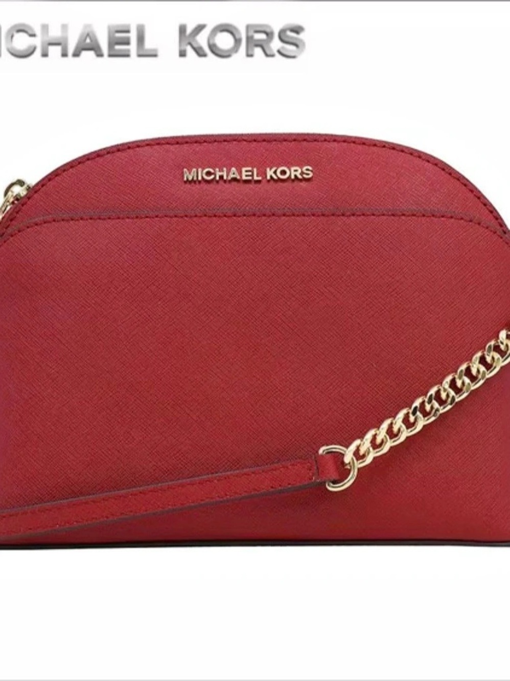 Michael Kors Jet Set Travel Medium Dome Crossbody Bag Red